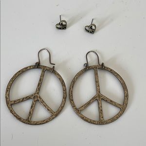 Peace sign earrings